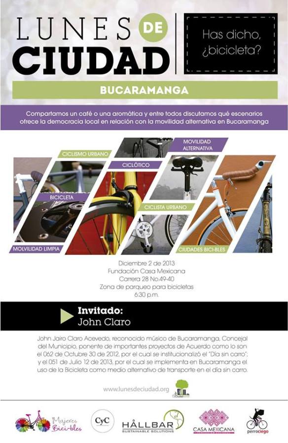 Ciclo de Charlas y Talleres #BucaramangaSostenible 
